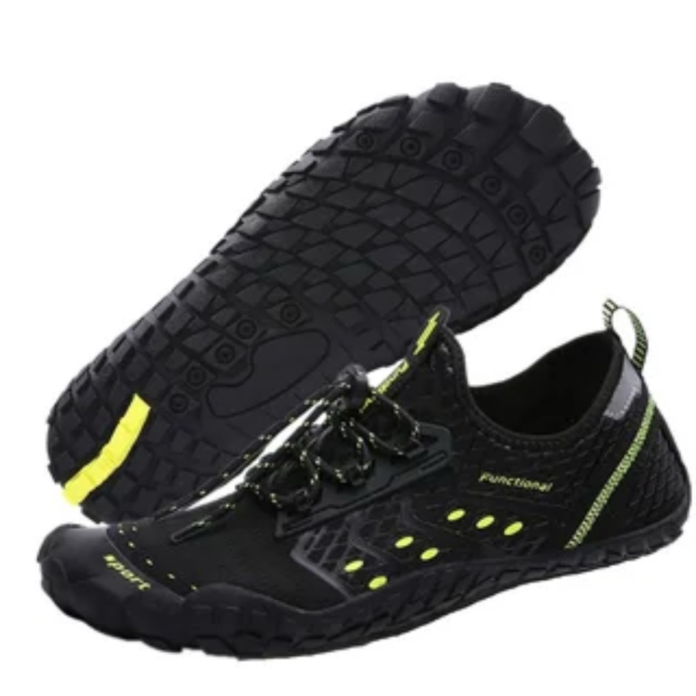 Black and Green Swim Shoes